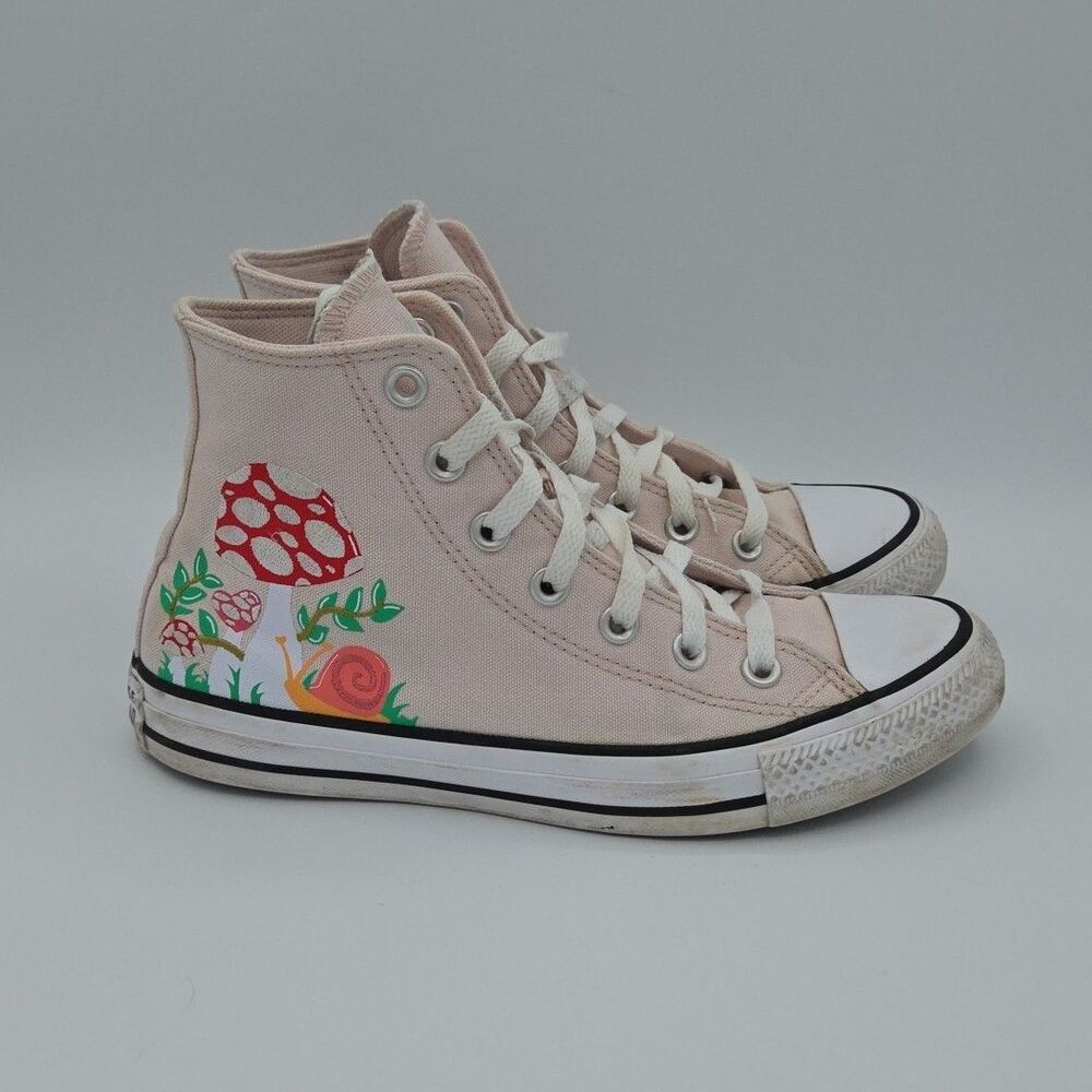 Converse Chuck Taylor All Star Hi Mushroom Garden Sneaker Blush Hush Womens 8 - Picture 5 of 8